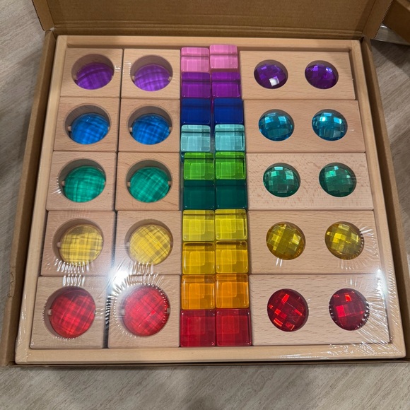 Colorful Wooden Block Set - Picture 4 of 7